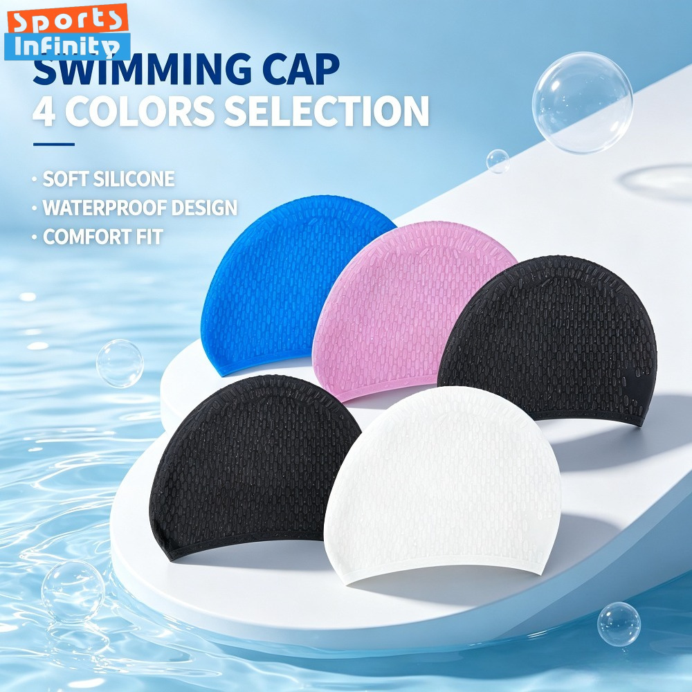 Swim Cap Silicone - Adult Silicone Swim Cap for Women