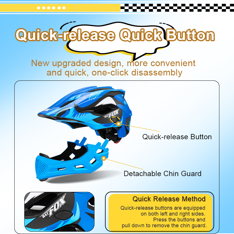 BATFOX Kids Full Face Bike Hel - Sports Equipment Stores recension och pris