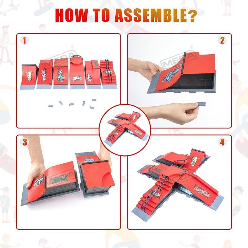 DIY Finger Skatepark 6-in-1 Se - Skateboard Complete Deck recension och pris